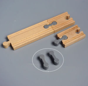 Solid Wood Beech Track Accessories Curtain Straight Track Curved Track Bridge Compatible with Various Brands Wooden Small Train Boy Assembling Toys