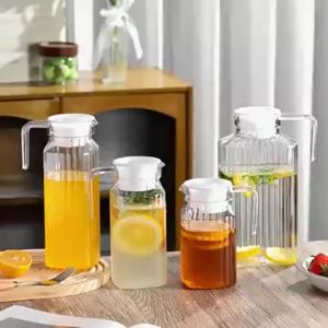 1.1L Large Capacity Water Jug Plastic Transparent Juice Tea Milk Kettles Bar Party Wine Beer Bottle Kitchen Drink Storage Pot