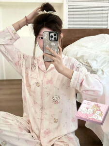 GONGDIE | Soft Sweet Lovely Cartoon Cotton Sleepwear Set