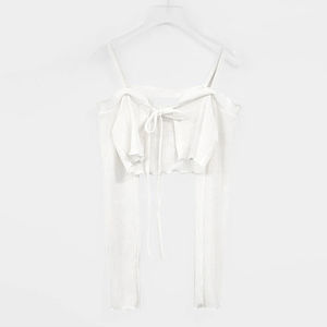 Sweet Shoulder Bared Knitted Cardigan Womens Slim Fit T-Shirt Top Dongda Gate New Arrival Korean Style Commute Pure Color