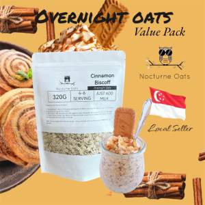 NOCTURNE Overnight Oats (Cinnamon Biscoff) 320G Value Pack