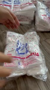 ถุงหูหิ้ว ตราห่านใส100% ยกมัด10แพค บางเหนียวพิเศษ ขาวใส เนื้อเนียน จำนวนใบเยอะๆ