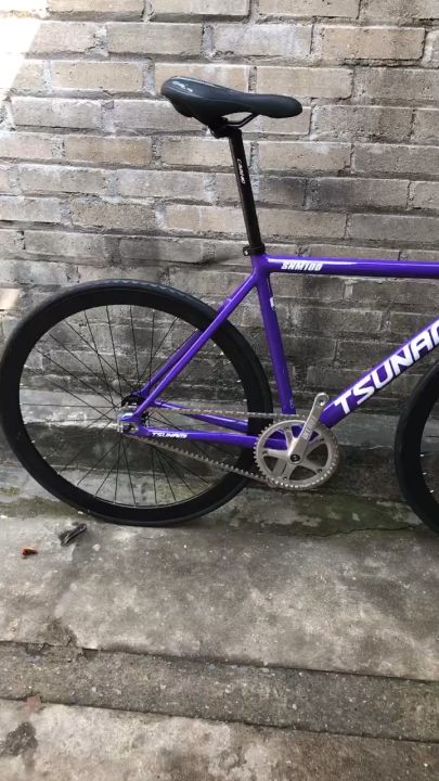 Xe đạp fixgear Tsunami SNM 100 màu tím đùi đĩa intro 7 mới 100%