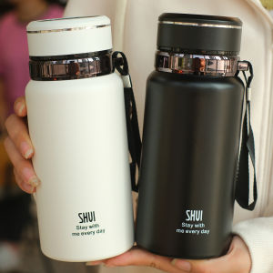 Cốc Nước Giữ Nhiệt Dung Tích Lớn Bằng Thép Không Gỉ Cho Nam 2024 Mẫu Mới Có Ngăn Lọc Trà Cốc Nước Thể Thao Di Động Cho Nam