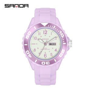 SANDA New Fashion Quartz Women Watch Casual Silicone Womens Watches Waterproof Sport Ladies WristWatch Clock