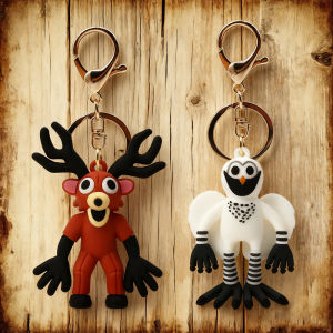 Keychain 99 Nights In The Forest Deer Owl Monster Figure Toy Backpack Hanging Decoration For Kids Adults Birthday Christmas Gift