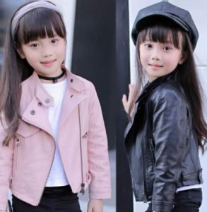 Jaket kulit  Anak perempuan Sinteris halus dan tidak kaku