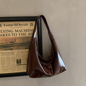 Vintage Soft Leather Large Capacity Womens Tote Bag 2025 New Autumn Winter Fashion Commuting Single Shoulder Bag