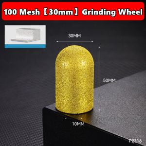 M10 Diamond Brazed Backwater Grinding Wheel Finger Bit Milling Cutter Trimming Abrasive Round Head for Dressing Quartz Stone