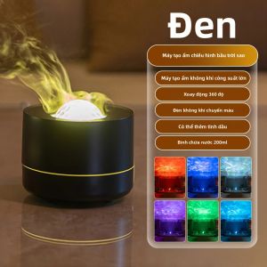 NEWSTYLE | Máy Tạo Hương Thơm Mô Phỏng Ngọn Lửa 3D Với Chức Năng Chiếu Bầu Trời Đầy Sao Máy Tạo Độ Ẩm Không Khí Ngọn Lửa Nhiều Màu Sắc USB Máy Khuếch Tán Tinh Dầu 200ML Có Chức Năng Bảo Vệ Khi Thiếu Nước