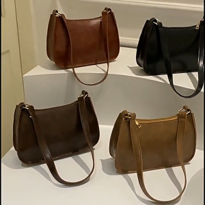 Perfect Choice Callie  PU Leather Shoulder Bag for Women Underarm Bag Commuting Simple Texture Small Square Bag