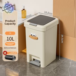 XINGYOU | Step-on Trash Bin with Lid Home