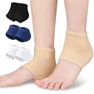 1Pair Gel Heel Protector Sleeve Silicone Heel Pads Heel Cups Plantar Fasciitis Support Feet Care Skin Repair Cushion Socks for Women Men