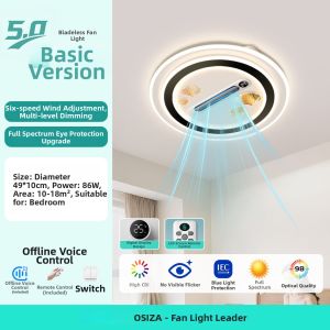 OSIZA | Bladeless Fan Ceiling Light Bedroom
