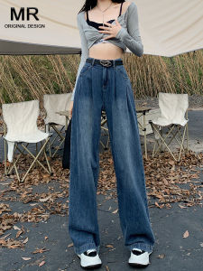 Quần Jeans Denim Ống Rộng Thời Trang Mùa Thu 2025 Quần Ống Rộng Dài Đến Sàn Cho Nữ Quần Jeans Denim Cạp Cao Có Túi