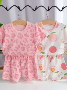Summer Breathable Cool Ice Silk Thin Childrens Outfit Set