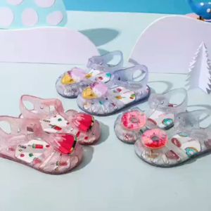 Korea Cute ice cream Girl kids Jelly shoes Childrens princess shoes