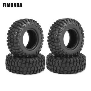 1.0 Inch Rubber Tires 50*20mm 1.0 Brass Beadlock Wheels 7mm Hex for 1/18 1/24 Scale RC Car Crawler TRX4M SCX24 FCX24 Upgrade