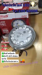PHYLLIS สปอร์ตไลท์ LED ไฟสปอร์ตไลท์ LED วงกลม 3นิ้ว/4นิ้ว ติดรถยนต์ 12/24V 6000K (ราคาต่อดวง)
