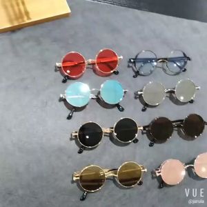 แว่นตากันแดด PTQ กลมพังก์แว่นตา โลหะแว่นตากันแดด วินเทจสตีมพังค์แว่นตา