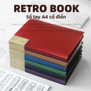 Multicolor A4 Vintage Style Transparent Organizer Folder Multiple Layers