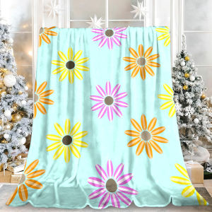 Beast Kingdom | Boho Floral Smooth No Shedding Fleece Thick Cozy Blanket Perfect for Halloween Christmas Holiday Decor Gifts