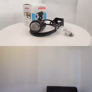 หน้าเลนส์ Fisheye มินิไฟขับสปอตไลท์ไฟตัดหมอก สปอตไลท์สองสีไฟมอเตอร์ไซค์ไฟสปอร์ตไลท 2 สเต็ป (เเสงสีขาว+แสงสีส้ม) DC12V-24V Universal ไฟมอเตอร์ไซค์