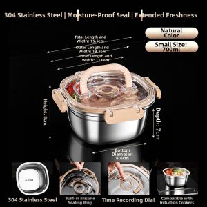 YONGLE | Food Grade Stainless Steel Airtight Meal Box