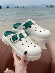 Casual Thin Strip Men Women Sandals Fashionable Minimalist Soft Thick Sole Outdoor Ins Trendy Hole Style Slip-On Daily Shoes