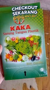 SARUNG TANGAN PLASTIK MERK KAKA/ ISI 100 PCS (50 PASANG)