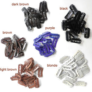 50pcs U  2.3cm Wig Clips For Human Hair Extensions/Weaving Extensions Medium Professional Salon Accessories Black Brown Blonde