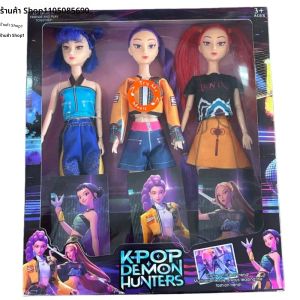 ตุ๊กตาพลาสติกสไตล์ดนตรี Kpop Demon Hunters สำหรับเด็กผู้หญิง รูมิ มิรา โซอี้ ของเล่นสะสมสวยงาม ของขวัญสำหรับเด็ก