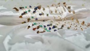Irregular Natural Stone Chain Necklace for Women Handmade Stainless Steel Tarnish Free Choker Necklace Femme Jewelry Accessories