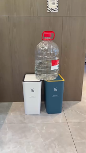 TUTUP SEGERA 💖 10L 15L Rectangular Trach Can Pressing Type Garbage Waste Bins Kitchen Home Dustbin