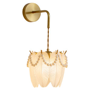 FANCY LAMP CLUB | French Shell Glass Wall Lamp Luxury Style