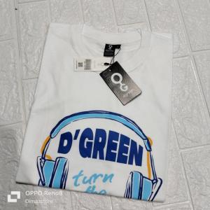 T-Shirt Kaos D GREEN LTD Lengan Pendek Pria Wanita Dewasa Terbaru  Bahan Cotton Combed 30s Premium Distro Size M L XL Baju DGREEN X GREENLIGHT Model Simpel Kaos Distro Bandung 2023 Terbaru