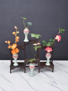 New Chinese Style Ceramic Decorations Mini Sushi Dish Floral Arrangement Bamboo Basket Raw Fish Slice Kitchen Cooking Tools