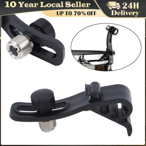 Drum Microphone Clip Holder Height Adjustable Mic Clip Stand Drum Rim Mount Clamp with Groove Gear Shock