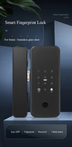 TUYA Smartlock Fingerprint Glass Door Wooden Door Steel Door Lock Security