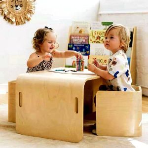 Infants Desks and Chairs Baby Dining Table 2 Years Old 3 Childrens Study Desk Baby Double Combination Desk Home Desk