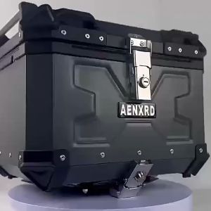 AENXRD Top Box For Motorcycle 45L Waterproof Durable Helmet Storage Compartment with Secure Lock Universal Fit for Motorcycles
