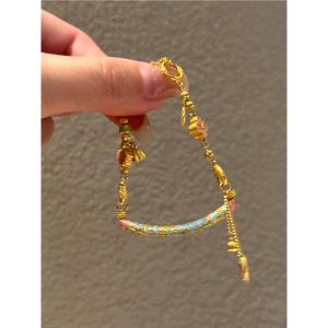 Retro Enameled Bent Tube Half Bracelet Gold Plated Womens Bracelet Fashion Jewelry Vintage Style Alloy Silver Gold Plated