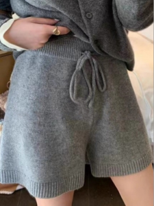 HUOLISI | Wool Knitted Straight Leg Shorts For Autumn Winter