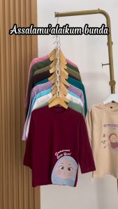 Kaos Anak Perempuan Lengan Panjang 1-14 Tahun Motif Edukasi Terbaru