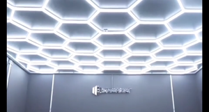Bright Hexagon LED Honeycomb Lights for Garage Workshop Car Detailing Studio Ceiling