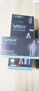 VGR | Original VGR Ear Eyebrow Nose Hair Trimmer Electric Beard Grooming For Facial & Body Stubble Trimmer For Men Rechargeable Kit