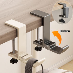 1/2pcs Adjustable Foldable Desk Edge Hook Gaming Headset Desk Hanger Backpack Storage Hanging Hook Holder Punch-free Hook Rack