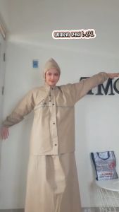 Jas Hujan MASELA Setelan Wanita: Model Rok & Celana Full Press