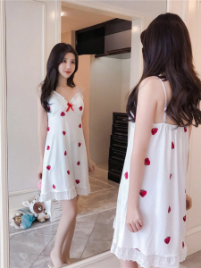 ชุดนอนผู้หญิงฤดูร้อน ชุดนอนแขนกุดบาง ชุดนอนผู้หญิงเซ็กซี่หวานๆ ชุดนอนผู้หญิงในบ้าน ชุดนอนผู้หญิงแฟชั่น INS ใหม่