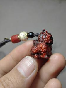 Khóa Kéo Hình Linh Dương Gỗ Cam Nhỏ Móc Khóa Móc Treo Đồ Trang Sức Thủ Công Nghệ Thuật Mạ Vàng Trung Hoa Cổ Điển